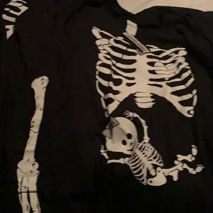 Baby girl rib cage shirt with skeleton arms